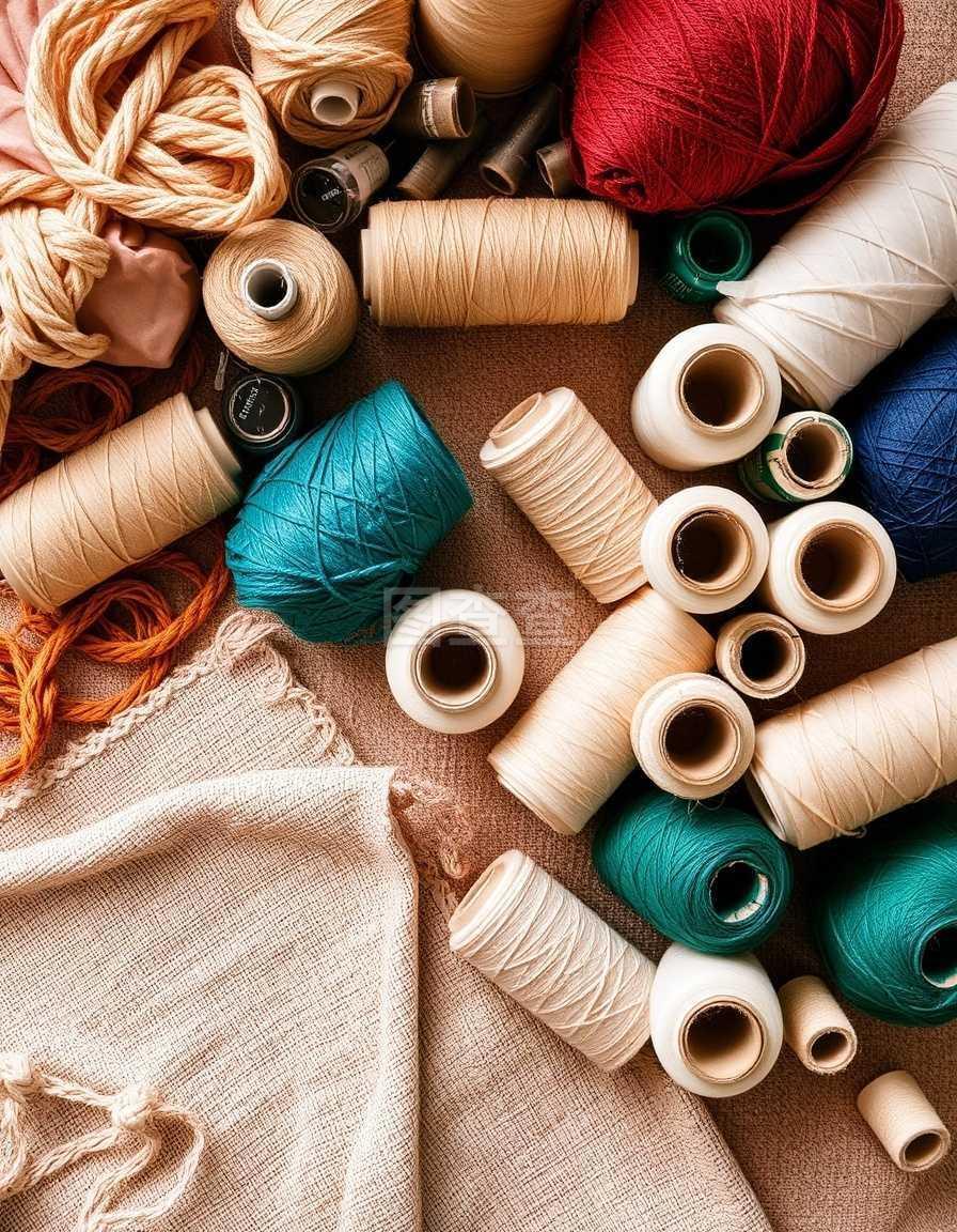 桌上的紡織品和線卷 織物的藝術與傳承